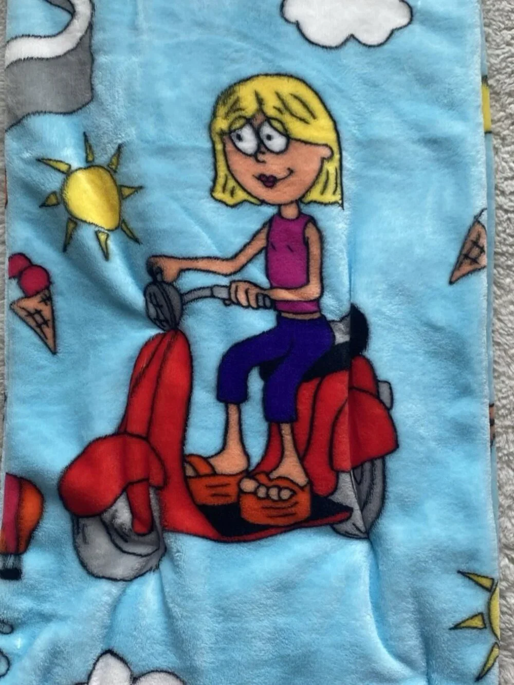 Disney' Lizzie McGuire Plush Soft  Throw Blanket 50” X 70”‎ Blue NEW